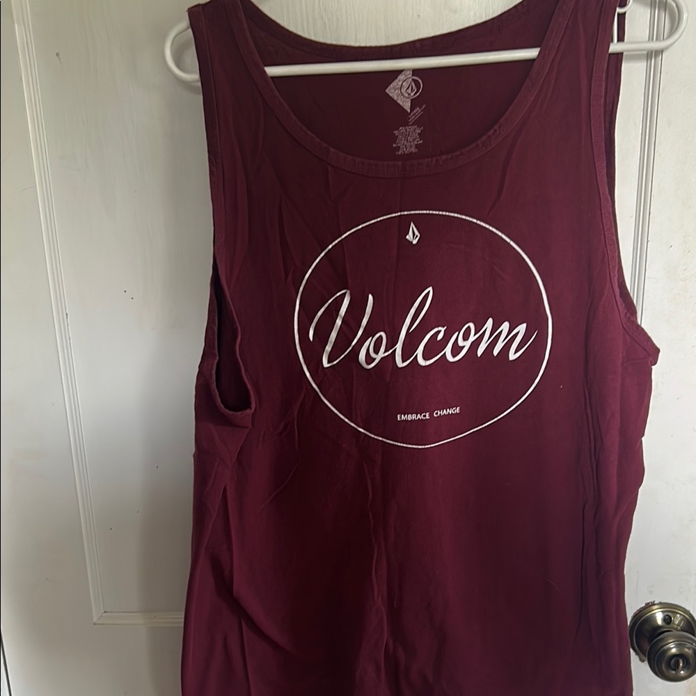 Volcom Red Tank Top Sleeveless Casual